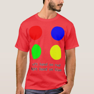 Linke Hand auf Rot Rechte Hand auf Blau Twister De T-Shirt