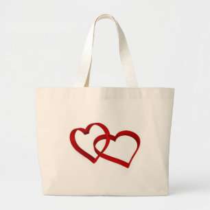 Linked Hearts Bag Jumbo Stoffbeutel