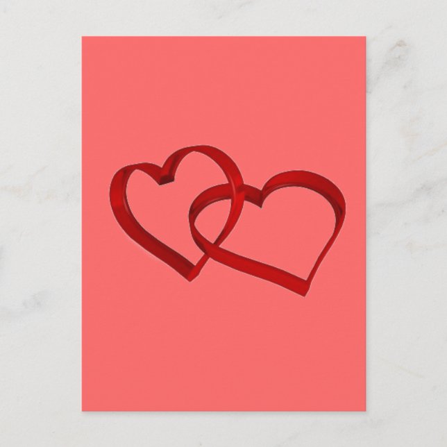 Linked Hearts Postkarte (Vorderseite)