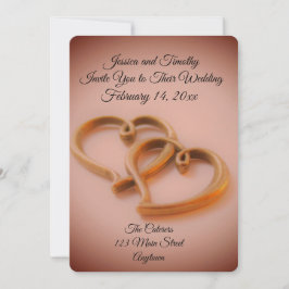 Linked Hearts Wedding Einladung