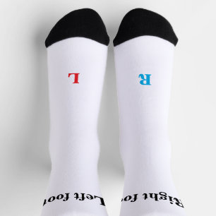 Linker Fuß Rechter Fuß Rot Blau Schwarz Socken