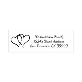Linking Hearts - Briefmarke von selbstfarbigen Adr Permastempel