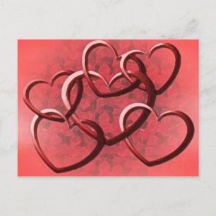 Linking Herz Postkarte