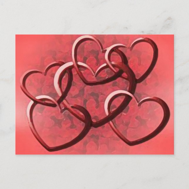 Linking Herz Postkarte (Vorderseite)