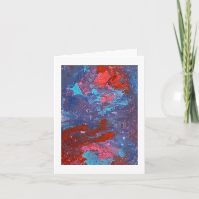 Links Acrylmalerei Karte (Vorderseite)