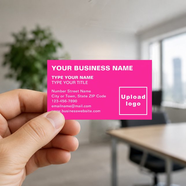 Links Alignment-Texte Pink-Visitenkarte Visitenkarte (Front of the business card)
