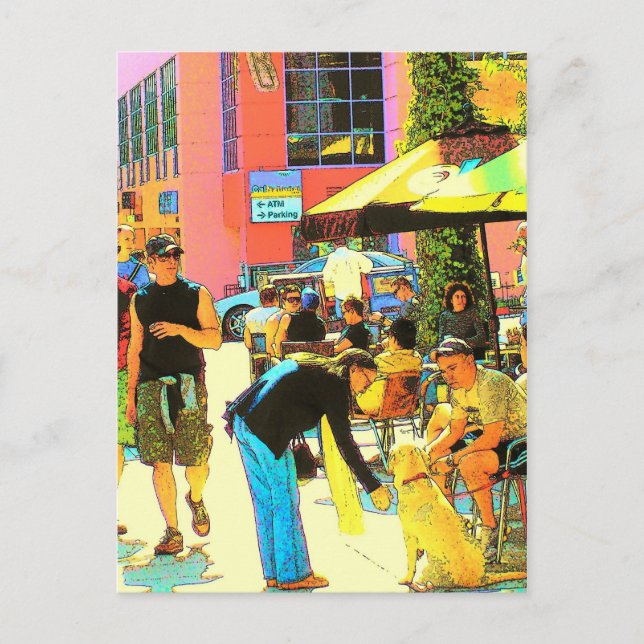 Links auf Santa Monica - Postkarte (Vorderseite)