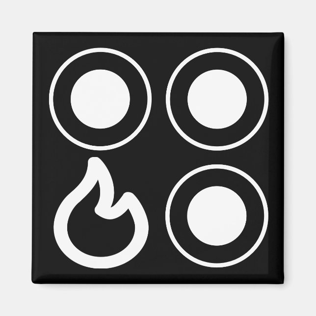 Links Brandzeichen an der Oberseite des Knochens Magnet (Vorne)