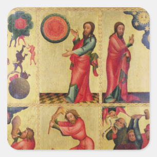 Links Flügel des Hohen Altars von St. Peter Quadratischer Aufkleber