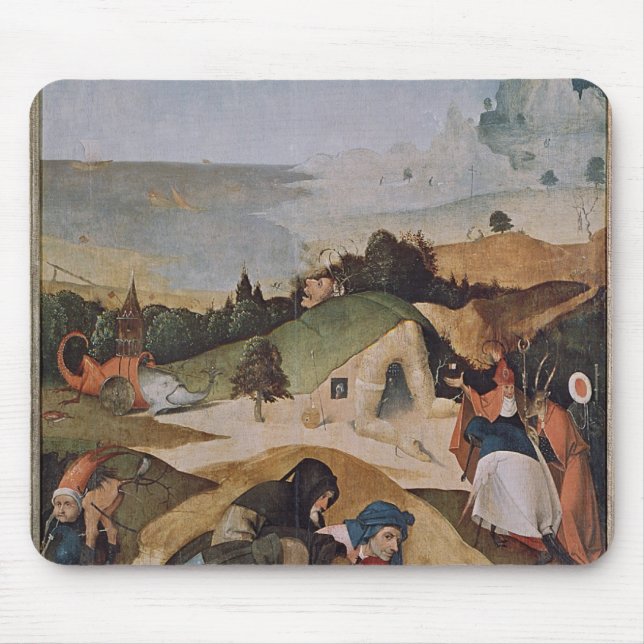 Links Flügel des Triptychons der Versuchung von Mousepad (Vorne)