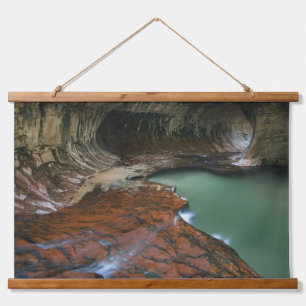 Links Gabel Zion National Park, Utah Wandteppich Mit Holzrahmen