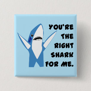 Links Haifisch-TanzenValentine Button