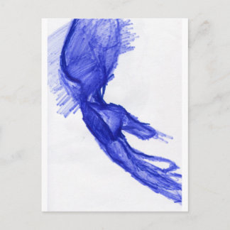 Links Hand des Ausdrucks Postkarte