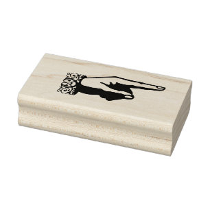Links Hand mit Spitze Gummistempel