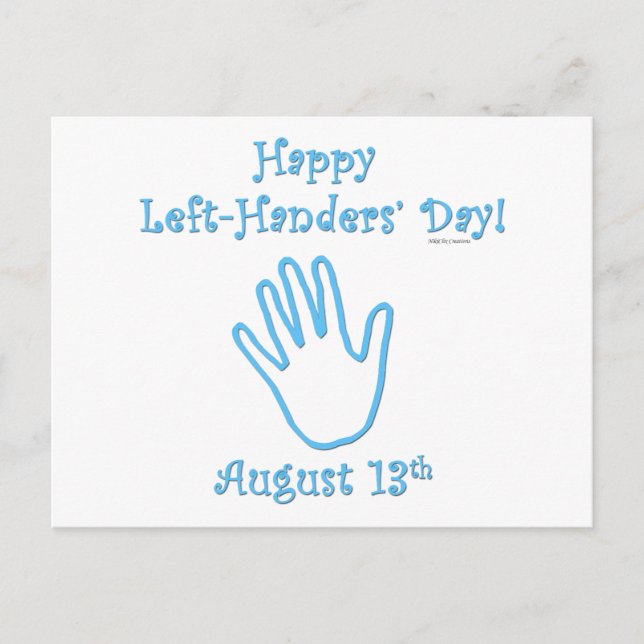 Links Handers Day Postkarte (Vorderseite)