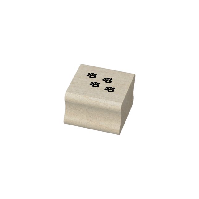Links Heart Paw Prints Trailing Gummistempel (Stempel)