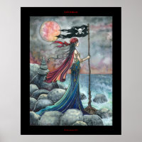 Links hinter Gothic Pirate Poster Fantasy Art