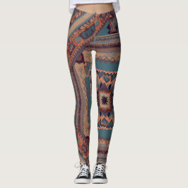 "Links Knie-Patch" im Sarkong-Stil im Südwesten Leggings