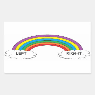 Links/rechte Schuh-Aufkleber (Regenbogen) Rechteckiger Aufkleber