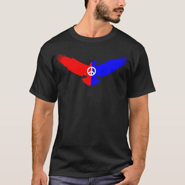 Links, rechts, der gleiche Vogel für Frieden T-Shirt (Vorderseite)