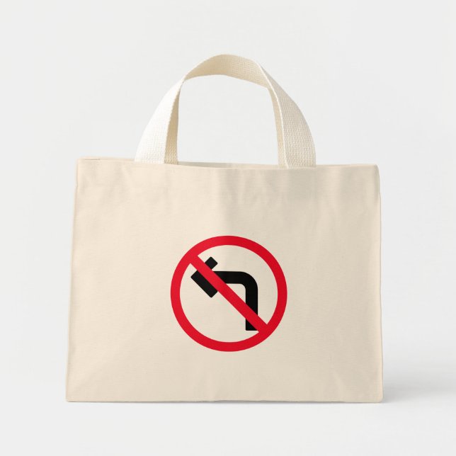 Links Zeichen | Tiny Tote Bag Mini Stoffbeutel (Vorne)