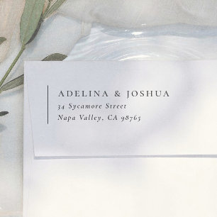 Linksbündige elegante Typografie Rücksendeadresse Gummistempel
