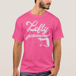 Linkshänder Gitarrist Lefty Gitarre Spieler Retro T-Shirt