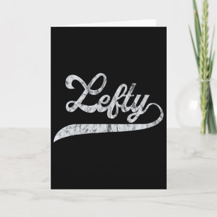 Linkshänder Stolz Southpaw Softll-Schrift Karte
