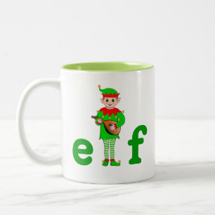 Linkshändiger musikalischer Elf Zweifarbige Tasse