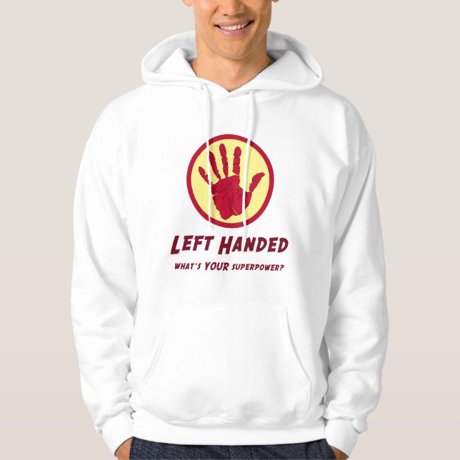 Linkshändiger SuperPower Hoodie (Vorderseite)