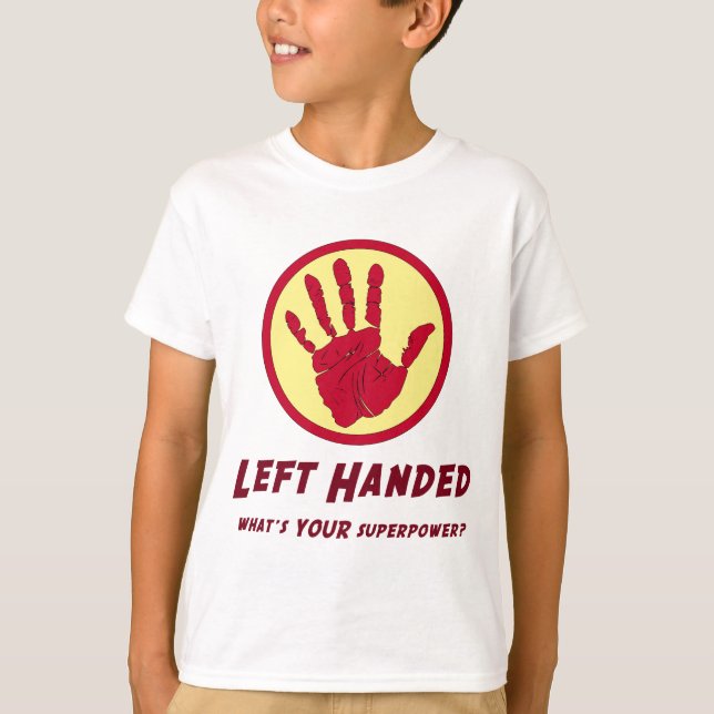 Linkshändiger SuperPower T-Shirt (Vorderseite)