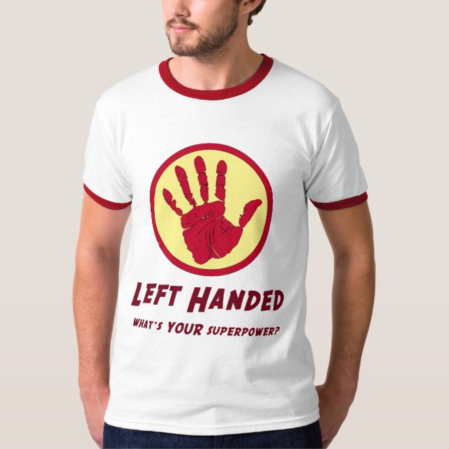 Linkshändiger SuperPower T-Shirt (Vorderseite)