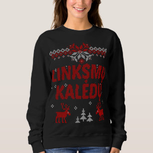 Linksmu Kaledu Litauisch Merry Weihnachtsgeschenk Sweatshirt
