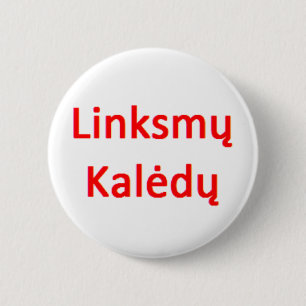 linksmy kaledy coffee Tasse Button