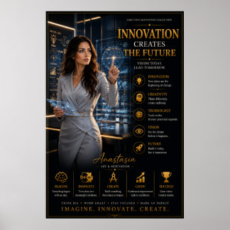 L'innovation crée l'avenir – Affiche de bureau