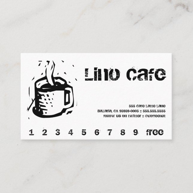 Lino Cafe Punch / Loyalty Card Treuekarte (Vorderseite)