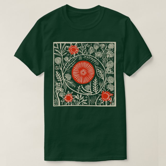 Lino Cut Bird 4 T-Shirt (Design vorne)