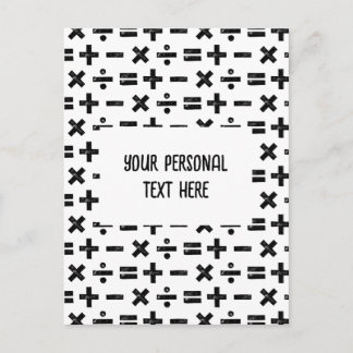 Lino Cut & Custom Text Postkarte