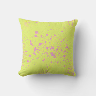 Linse Green & Pink Spritzer Art Throw Kissen