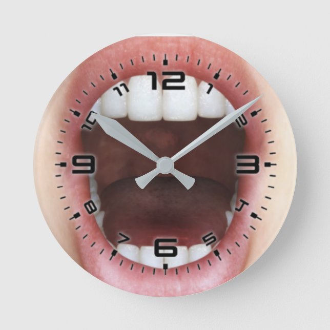 Linsenakryluhr Runde Wanduhr (Vorderseite)