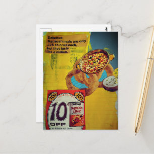 Linsolringe und Suppe 225 Mixed-Media-Collage  Postkarte