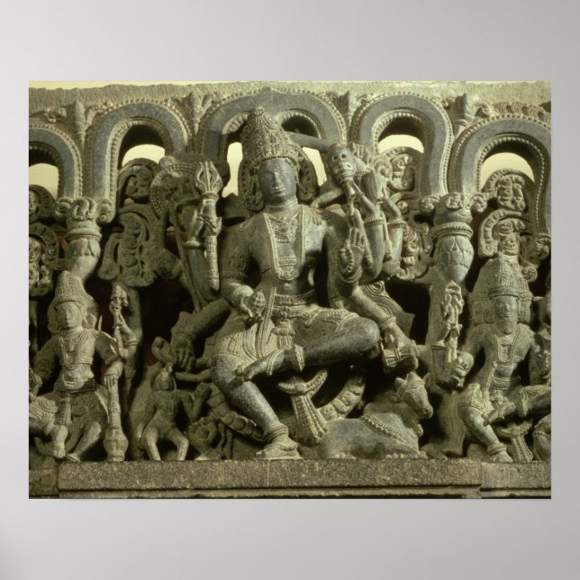 Lintel depicting The Trinity: Siva, Brahma and Vis Poster (Vorne)