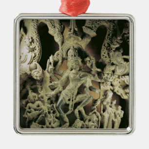 Lintel mit Shiva Nataraja, Kakatiya Dynastie Silbernes Ornament