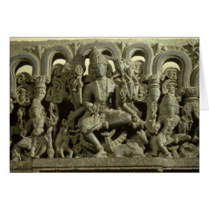Lintel représentant la Trinité : Siva, Brahma et V