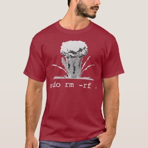 Linu Funny Linu Geschenk Befehl Sudo RM RF für Män T-Shirt