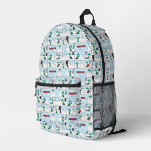 Linus baut einen Schneemann Bedruckter Rucksack