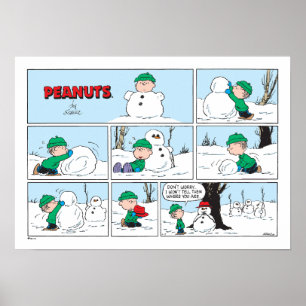 Linus baut einen Schneemann Poster