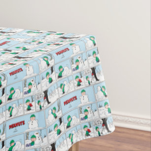 Linus baut einen Schneemann Tischdecke