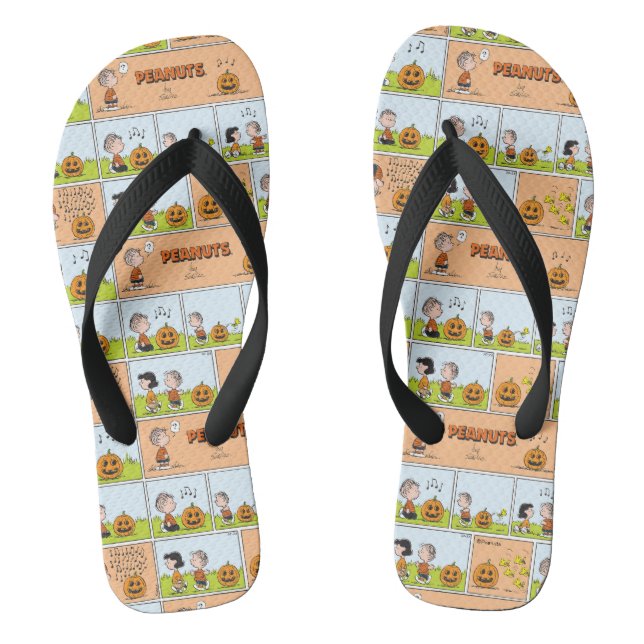 Linus & Lucy | Gesang Jack-O-Lantern Flip Flops (Fußbett)