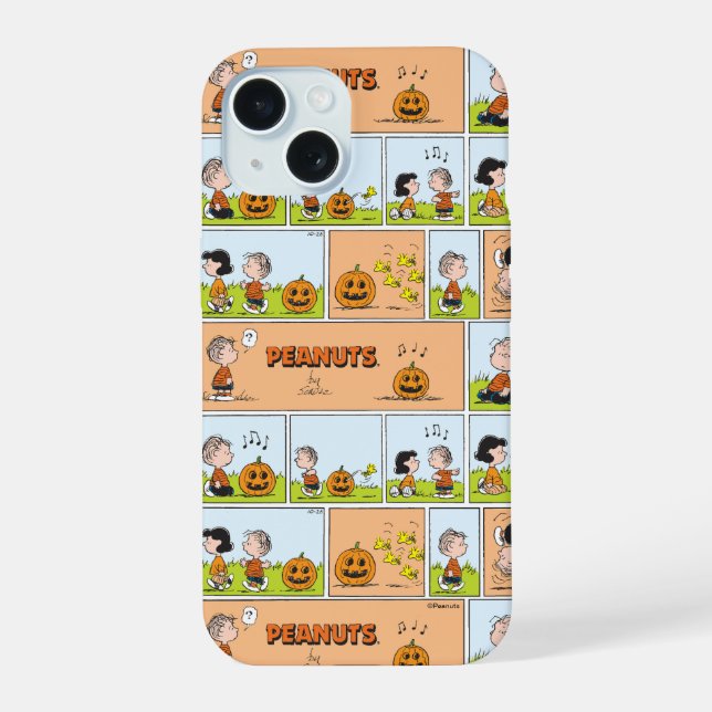 Linus & Lucy | Gesang Jack-O-Lantern iPhone 15 Hülle (Rückseite)